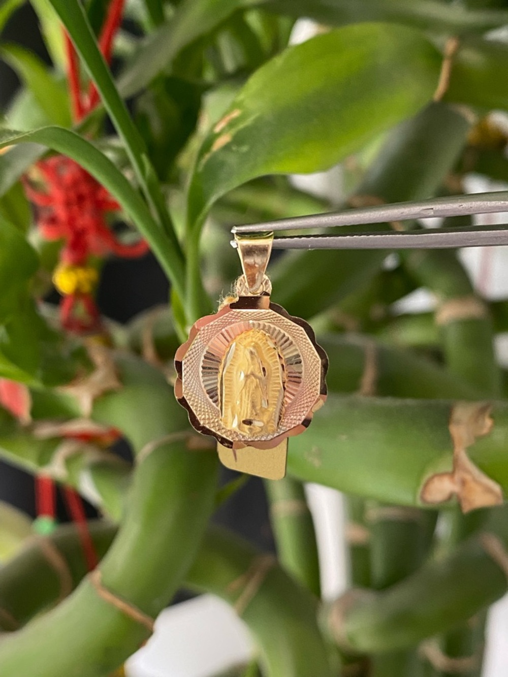 14K Gold Guadalupe Pendant